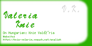 valeria knie business card